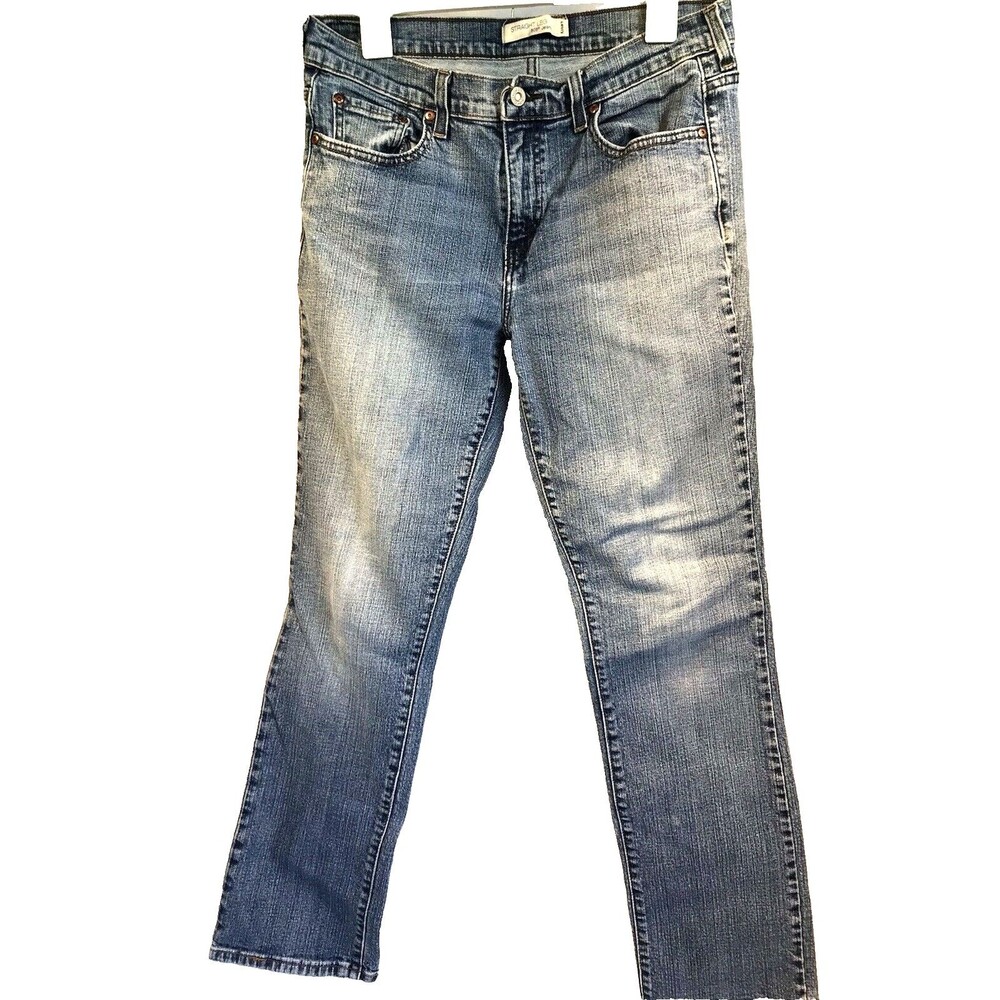 Levi's 505 Jeans Vintage Denim Straight Leg Blue 32x30 Women Medium Wash Western